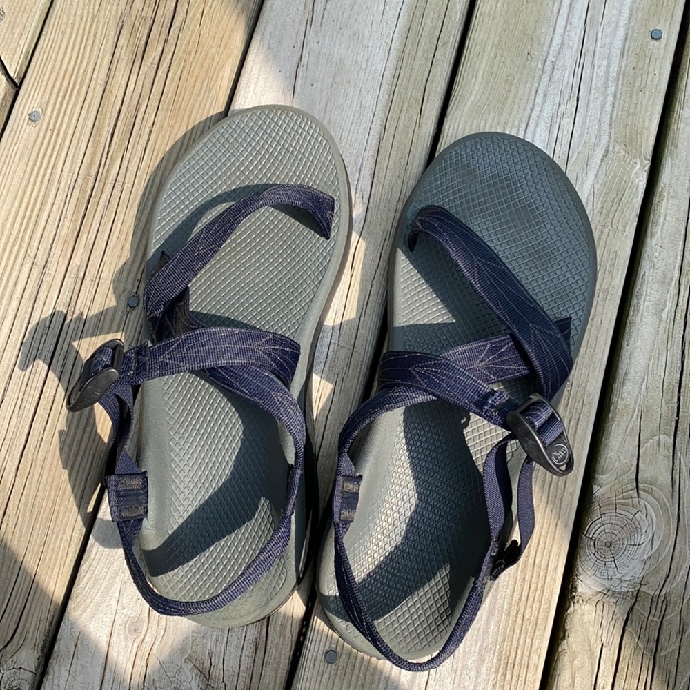 M-13 Chacos, Grey/Navy. Worn a handful of times.